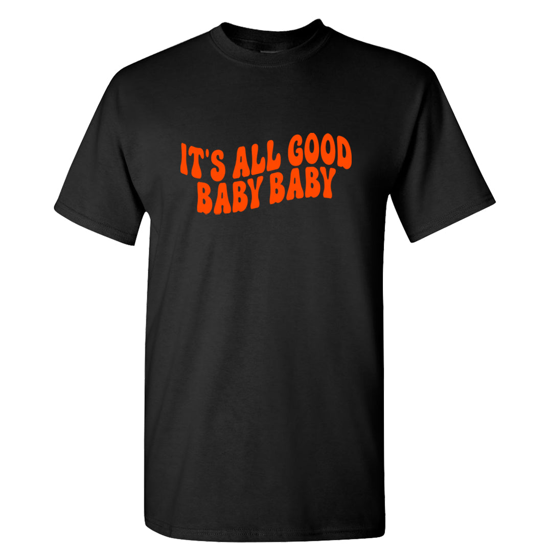 Orange Blaze Zoom 1s T Shirt | All Good Baby, Black