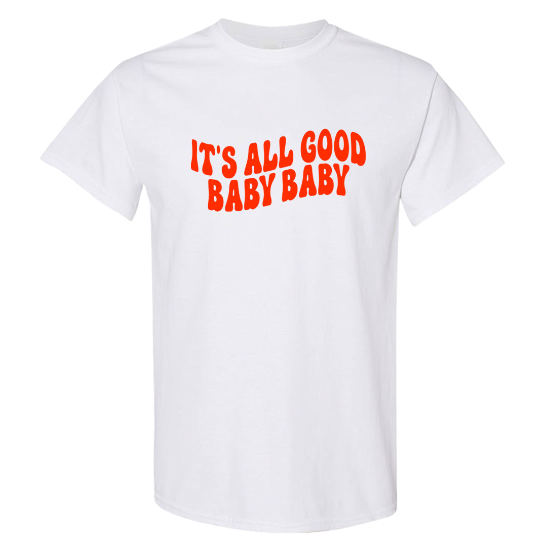 Orange Blaze Zoom 1s T Shirt | All Good Baby, White