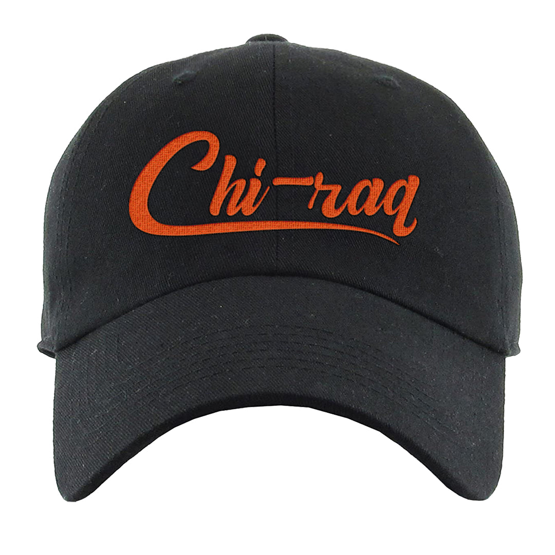 Orange Blaze Zoom 1s Dad Hat | Chiraq, Black