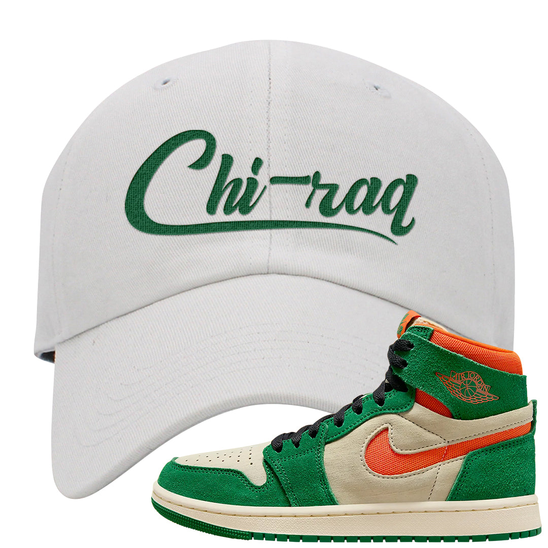 Orange Blaze Zoom 1s Dad Hat | Chiraq, White