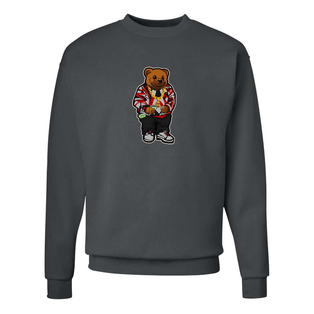 Black Cement 2s Crewneck Sweatshirt | Sweater Bear, Smoke Grey