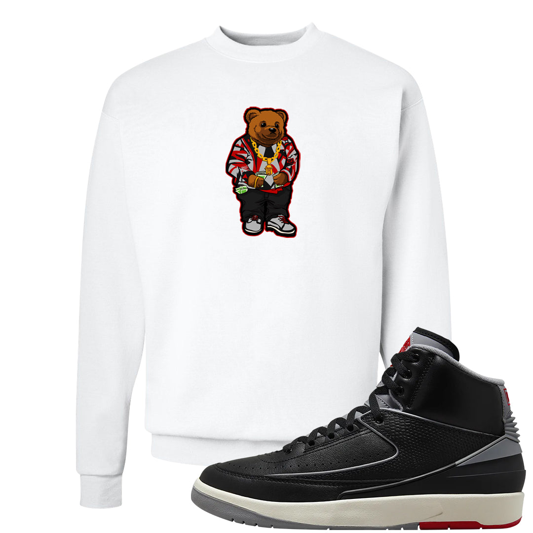 Black Cement 2s Crewneck Sweatshirt | Sweater Bear, White