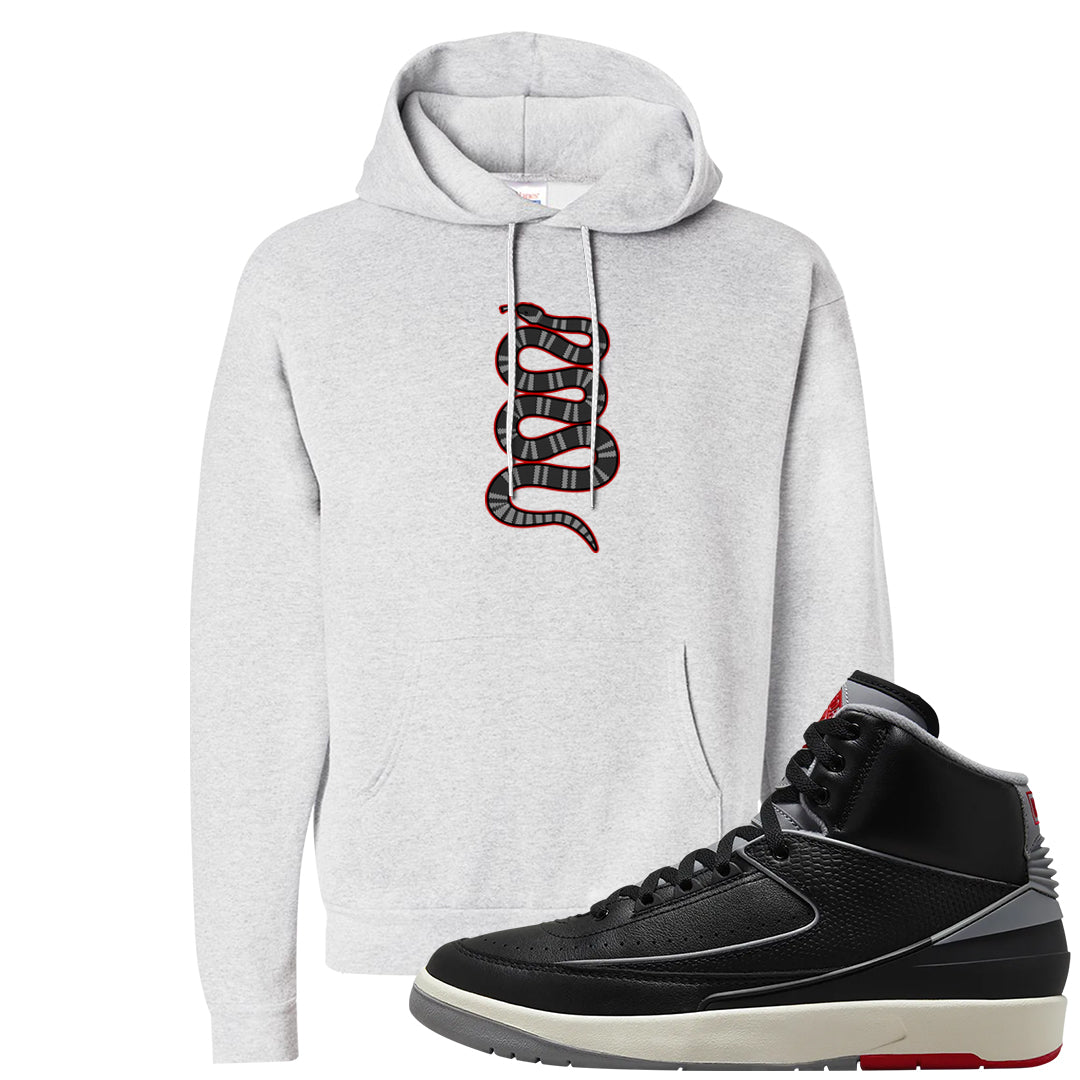 Black Cement 2s Hoodie | Coiled Snake, Ash