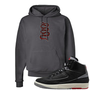 Black Cement 2s Hoodie | Coiled Snake, Smoke Grey
