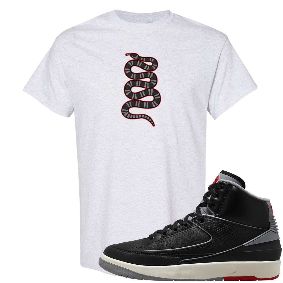 Black Cement 2s T Shirt | Coiled Snake, Ash