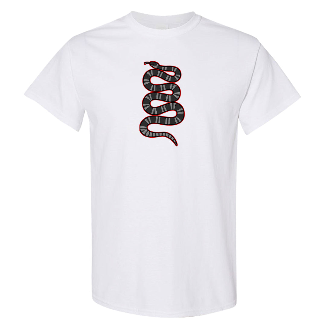 Black Cement 2s T Shirt | Coiled Snake, White