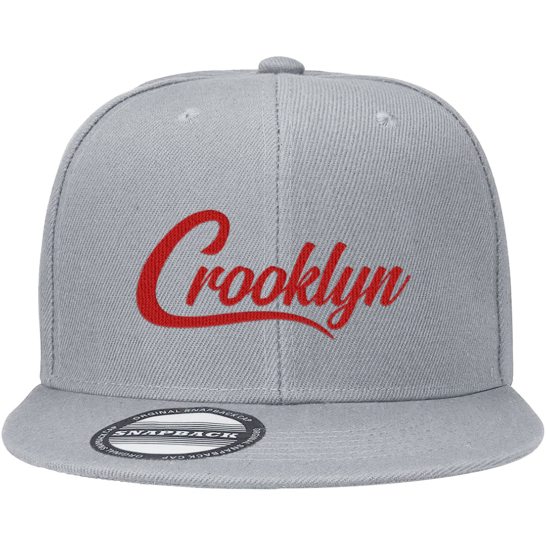 Black Cement 2s Snapback Hat | Crooklyn, Light Gray