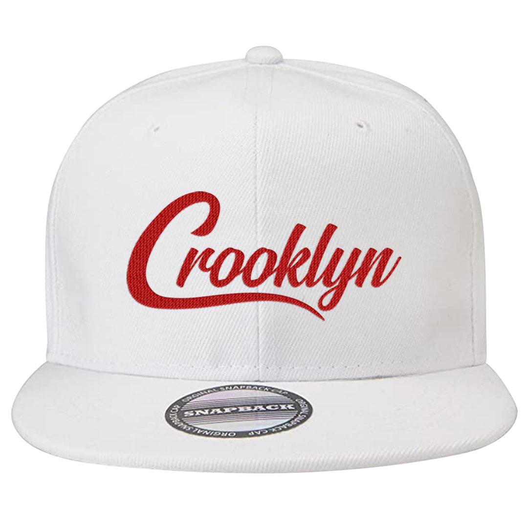 Black Cement 2s Snapback Hat | Crooklyn, White