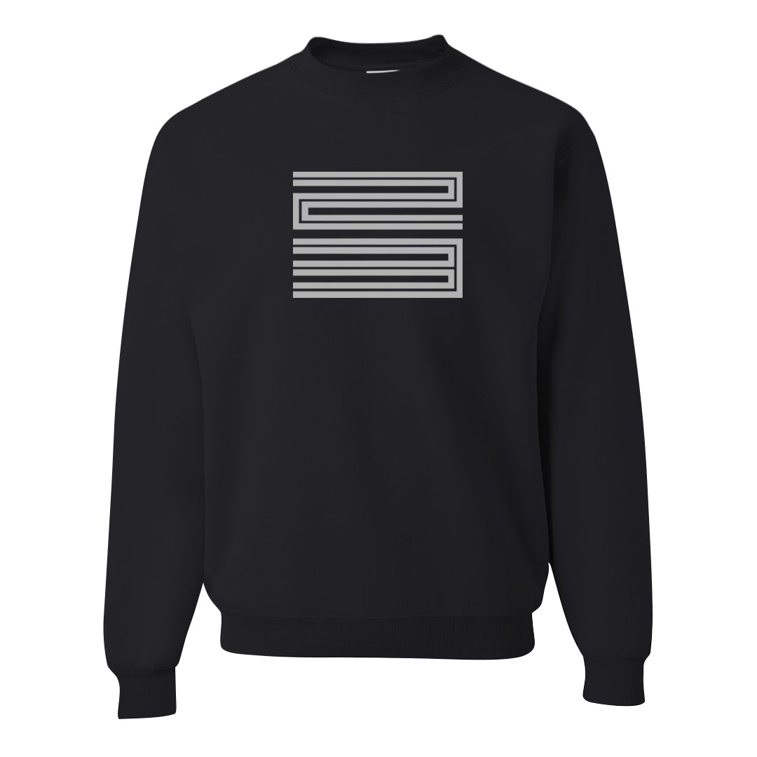 Black Cement 2s Crewneck Sweatshirt | Double Line 23, Black