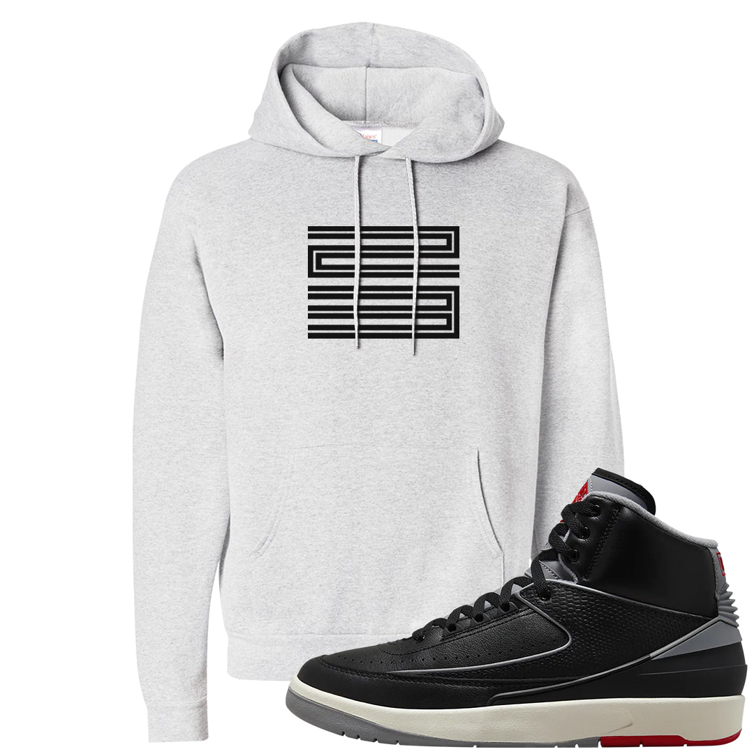 Black Cement 2s Hoodie | Double Line 23, Ash