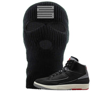 Black Cement 2s Ski Mask | Double Line 23, Black