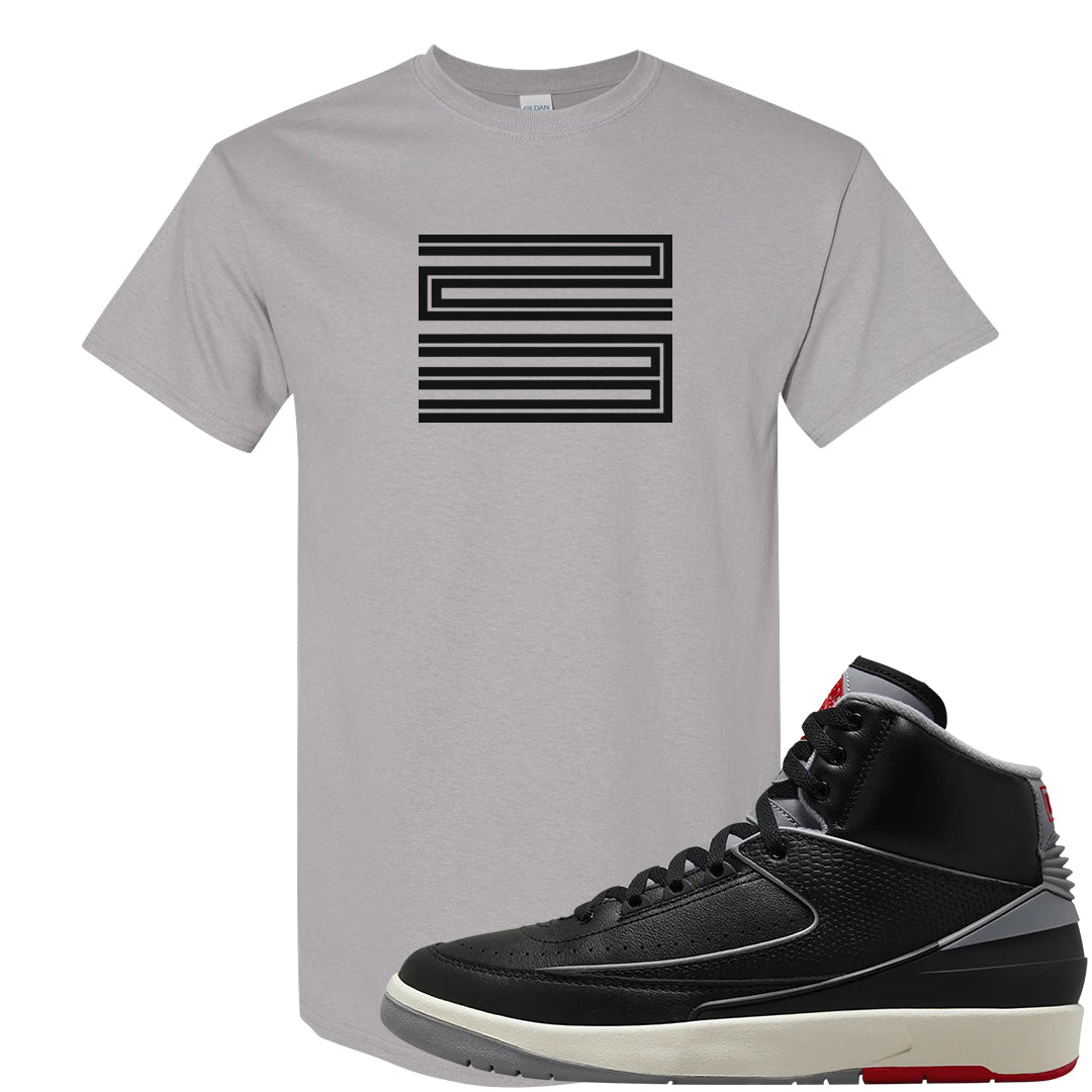 Black Cement 2s T Shirt | Double Line 23, Gravel