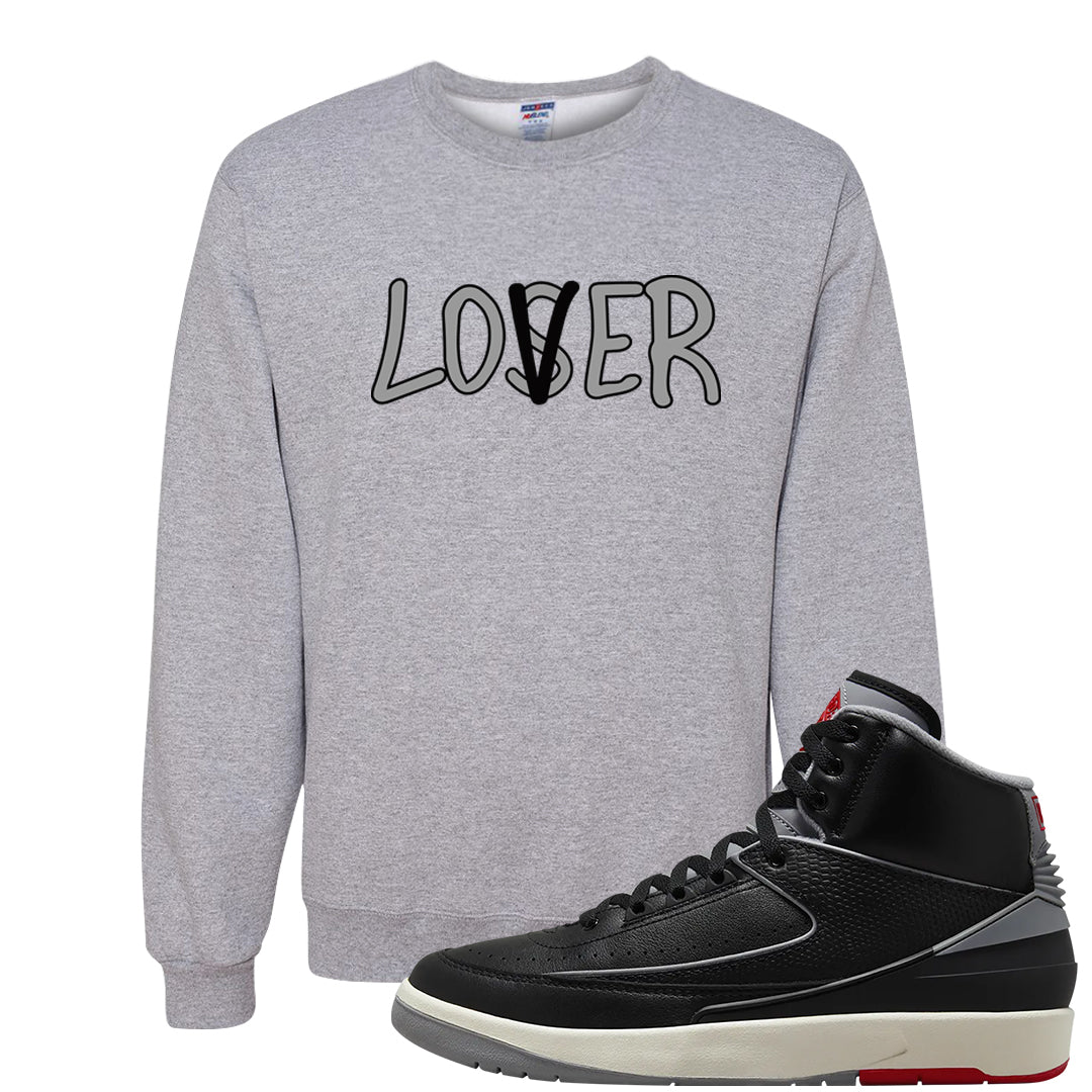 Black Cement 2s Crewneck Sweatshirt | Lover, Ash
