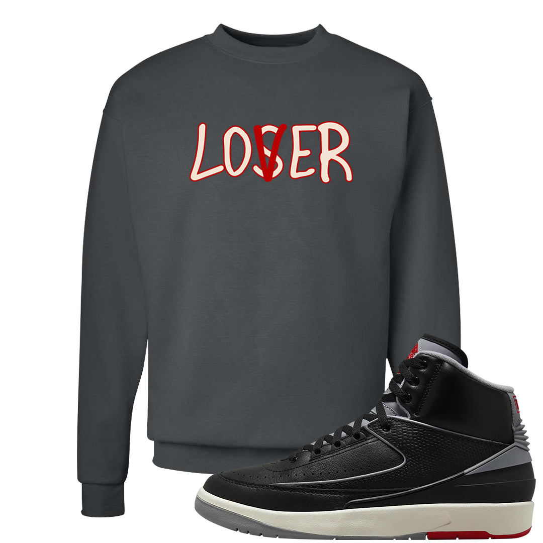Black Cement 2s Crewneck Sweatshirt | Lover, Smoke Grey