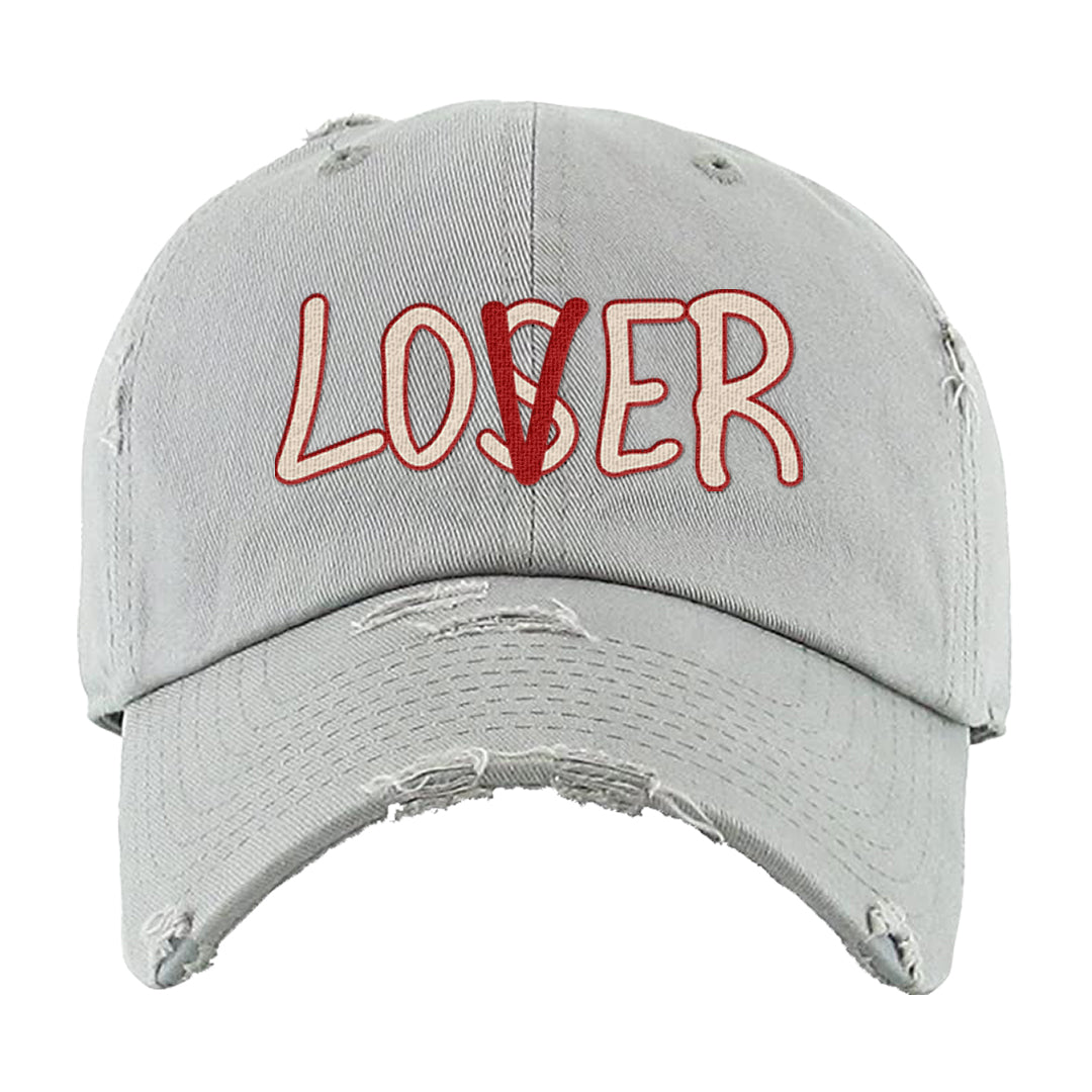 Black Cement 2s Distressed Dad Hat | Lover, Light Gray