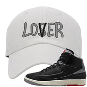 Black Cement 2s Dad Hat | Lover, White