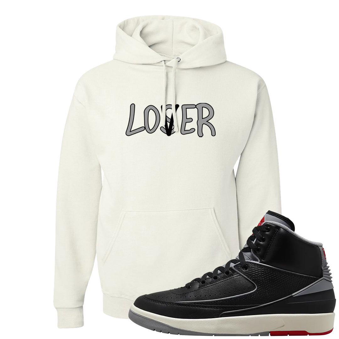 Black Cement 2s Hoodie | Lover, White