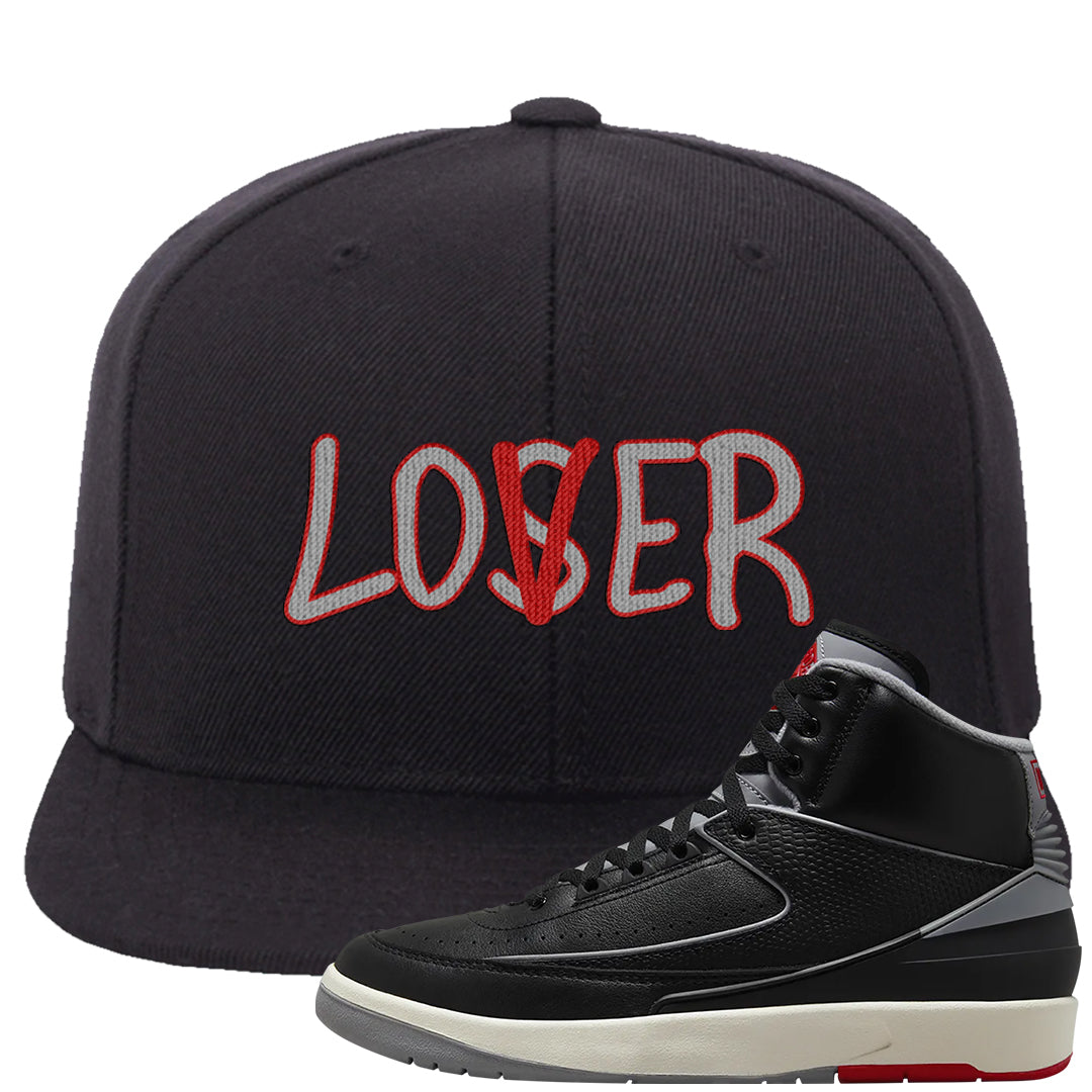 Black Cement 2s Snapback Hat | Lover, Black