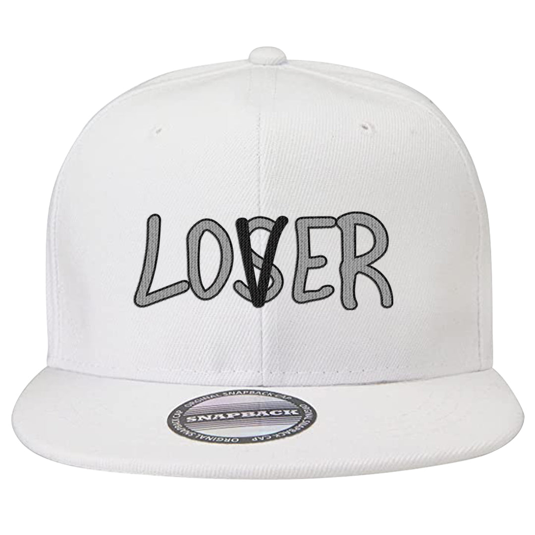 Black Cement 2s Snapback Hat | Lover, White