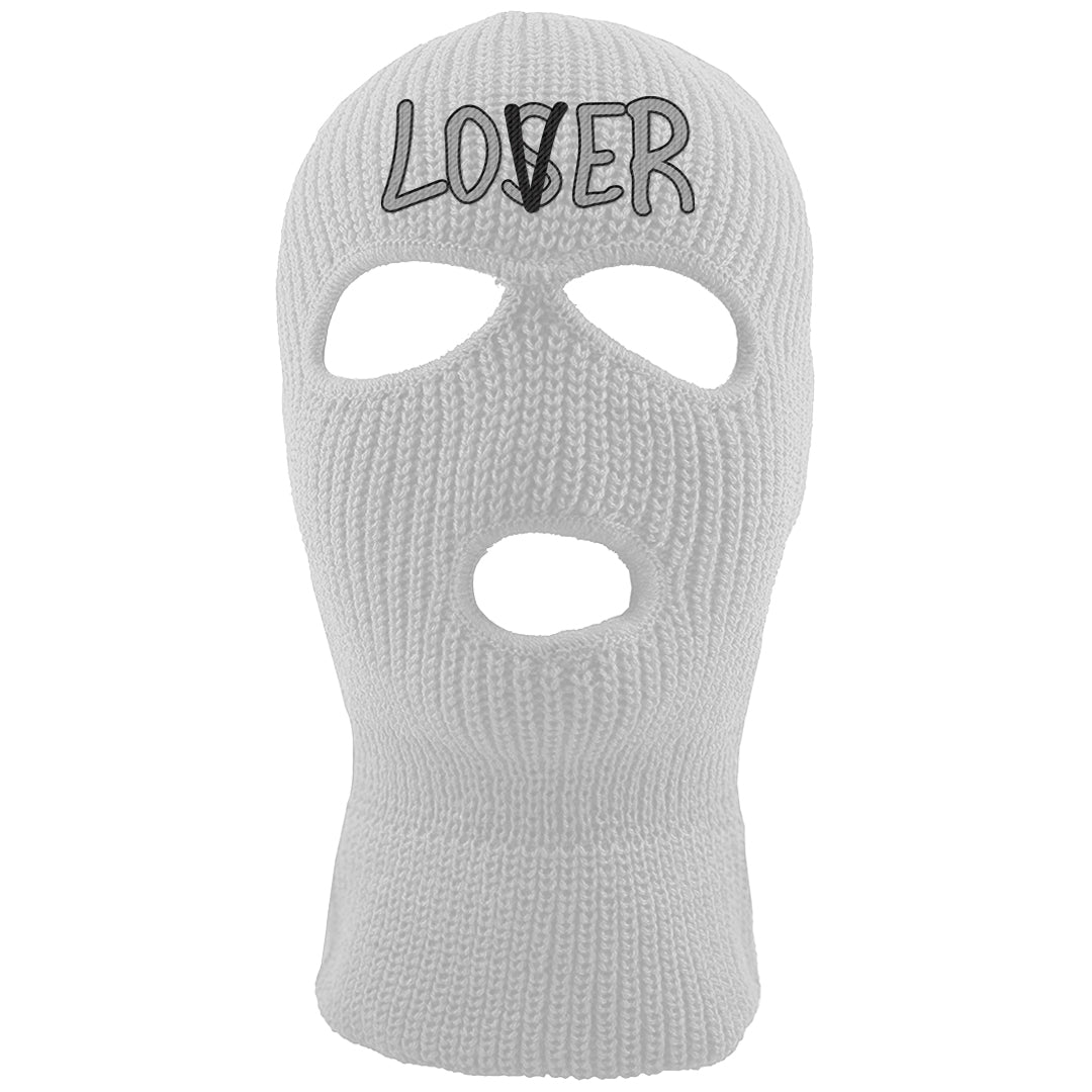 Black Cement 2s Ski Mask | Lover, White