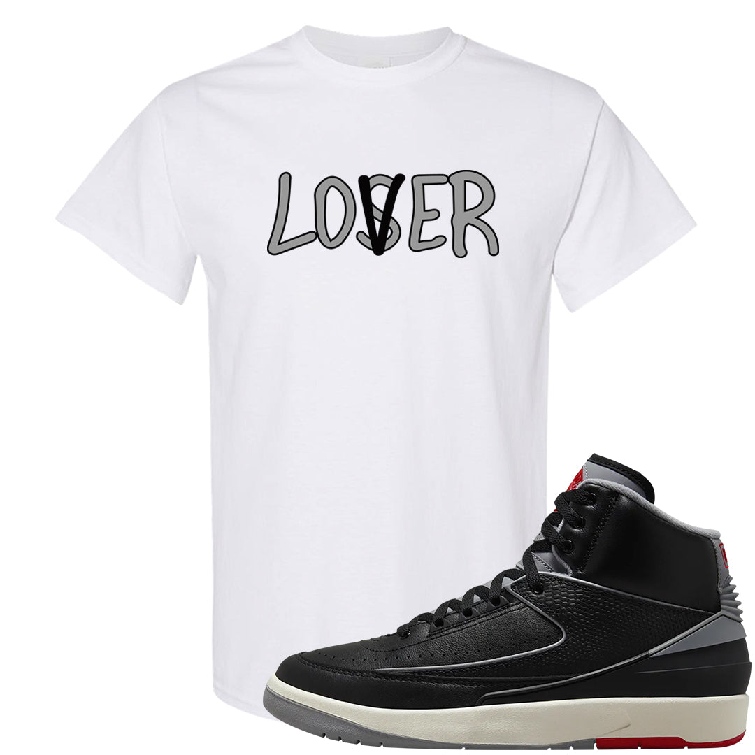 Black Cement 2s T Shirt | Lover, White