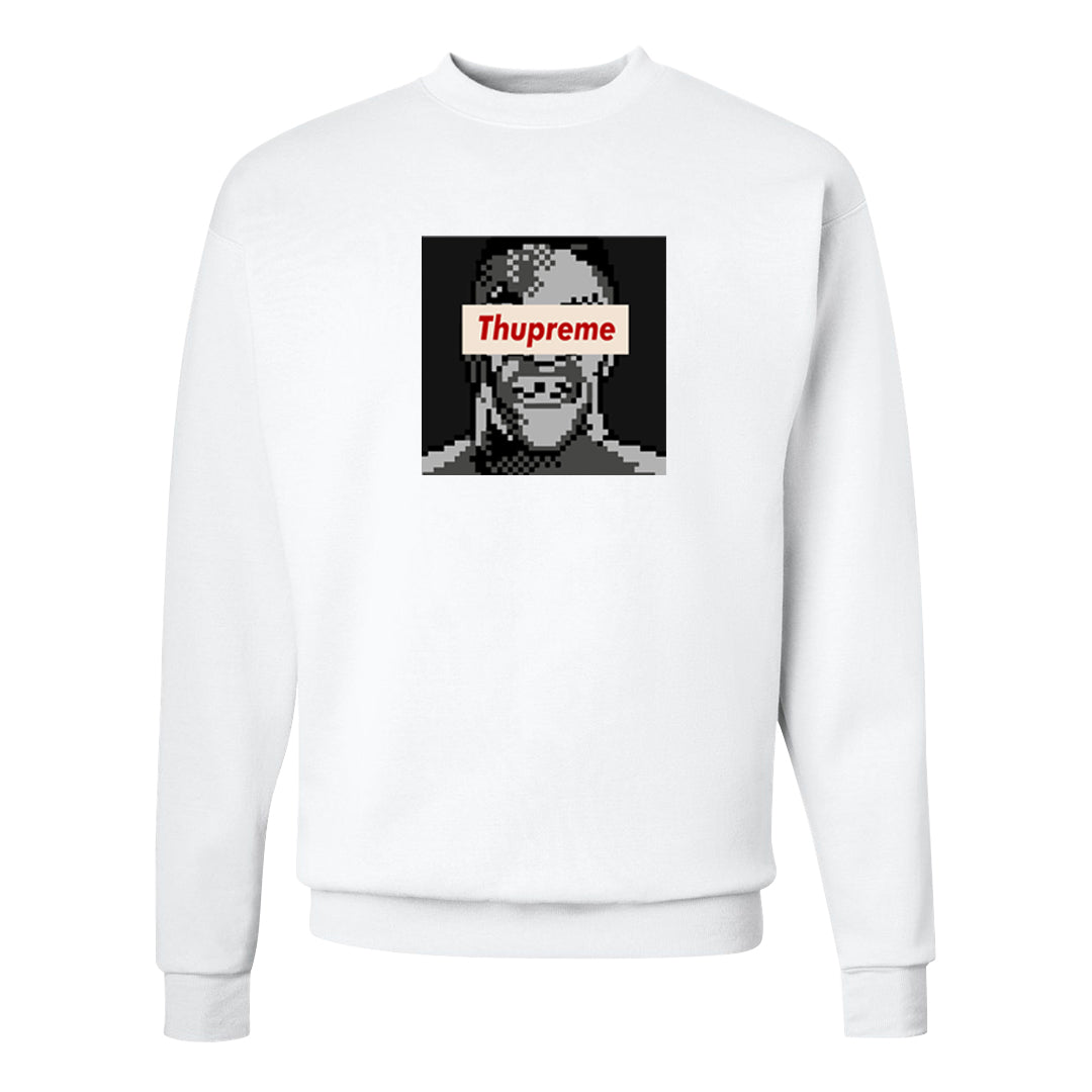 Black Cement 2s Crewneck Sweatshirt | Thupreme, White