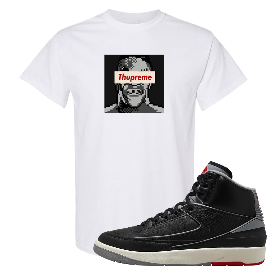 Black Cement 2s T Shirt | Thupreme, White