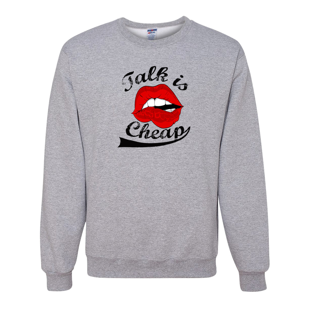 Black Cement 2s Crewneck Sweatshirt | Talk Lips, Ash
