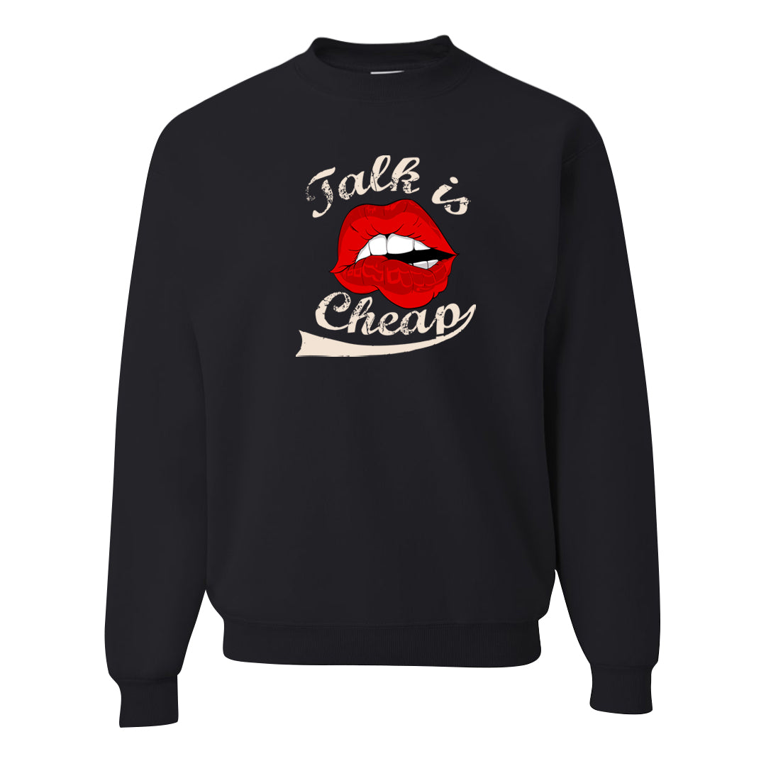 Black Cement 2s Crewneck Sweatshirt | Talk Lips, Black