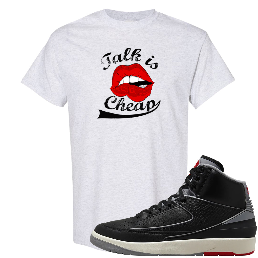 Black Cement 2s T Shirt | Talk Lips, Ash
