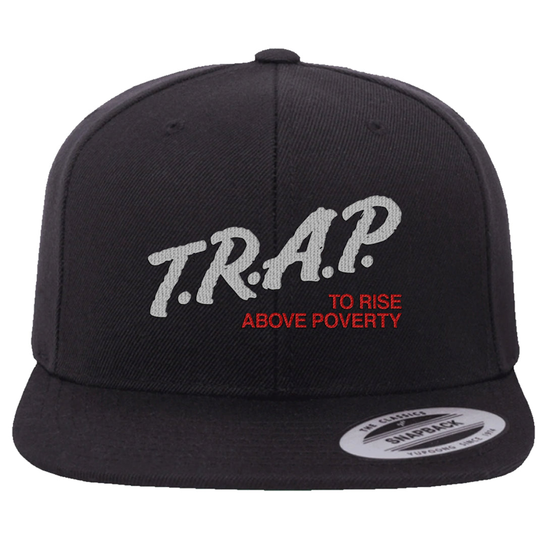 Black Cement 2s Snapback Hat | Trap To Rise Above Poverty, Black