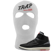 Black Cement 2s Ski Mask | Trap To Rise Above Poverty, White