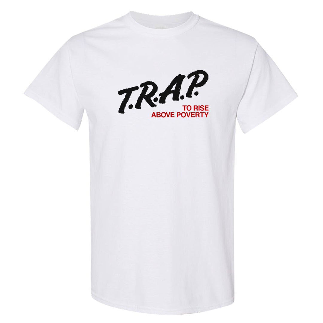 Black Cement 2s T Shirt | Trap To Rise Above Poverty, White