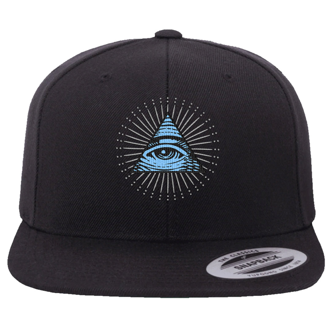 Cool Grey 2s Snapback Hat | All Seeing Eye, Black