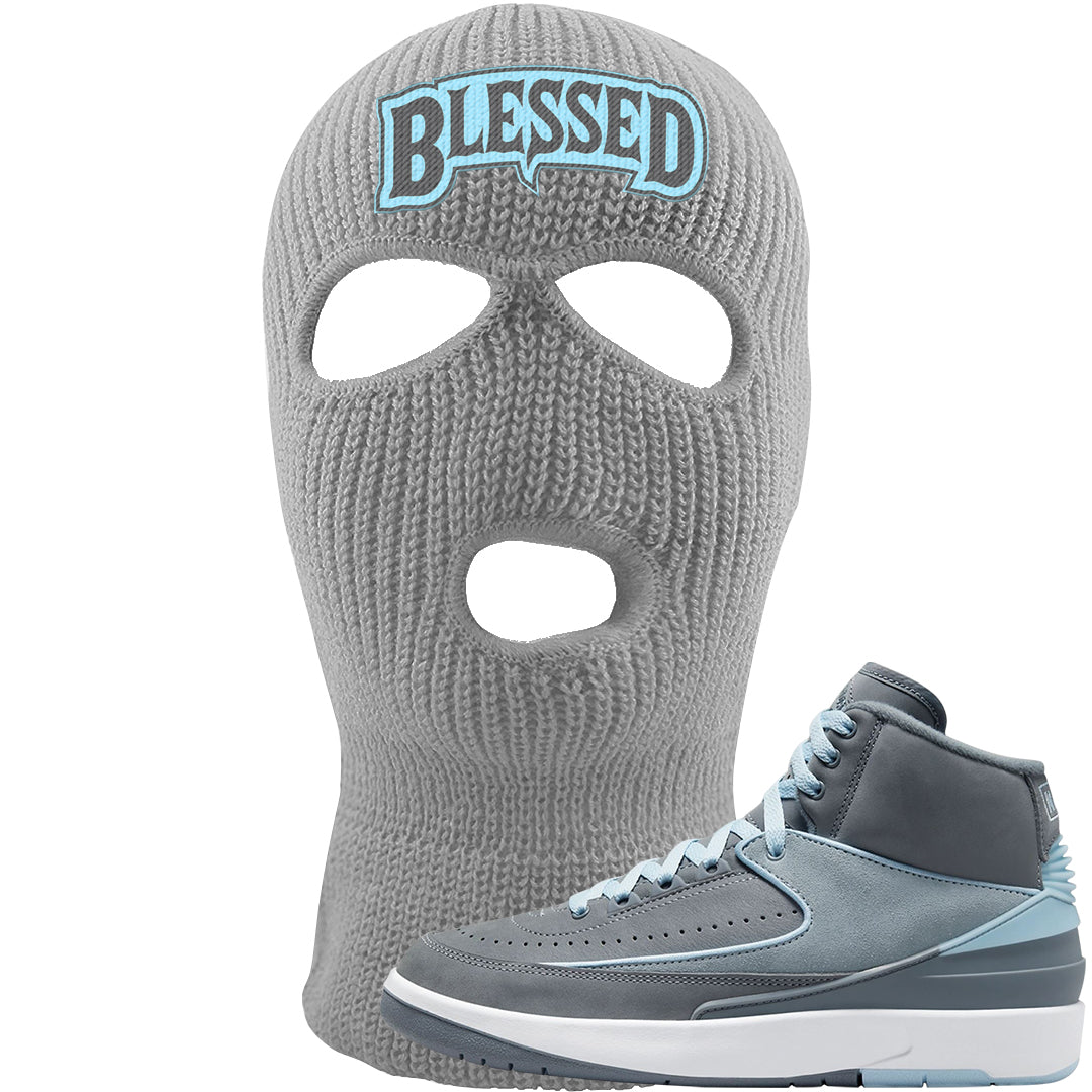 Cool Grey 2s Ski Mask | Blessed Arch, Light Gray