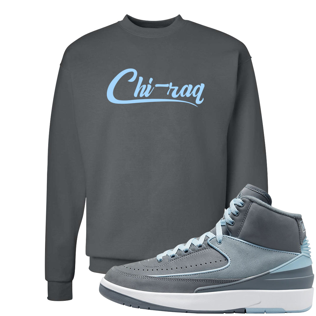 Cool Grey 2s Crewneck Sweatshirt | Chiraq, Smoke Grey