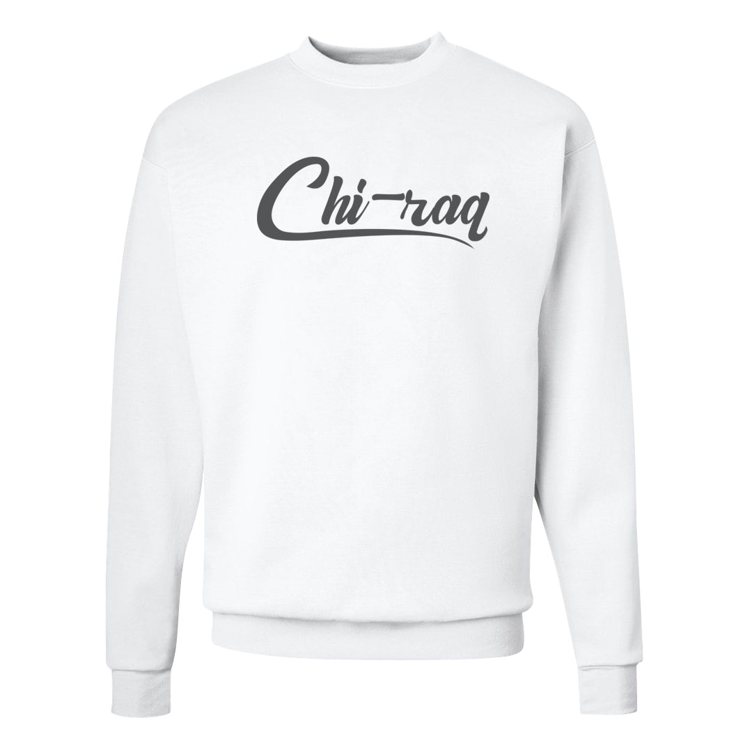 Cool Grey 2s Crewneck Sweatshirt | Chiraq, White