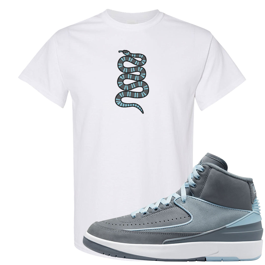 Cool Grey 2s T Shirt | Coiled Snake, White