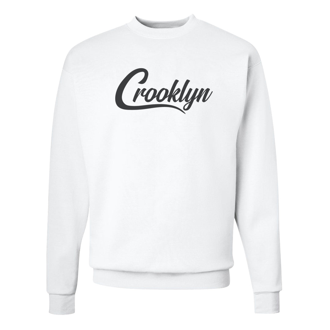 Cool Grey 2s Crewneck Sweatshirt | Crooklyn, White