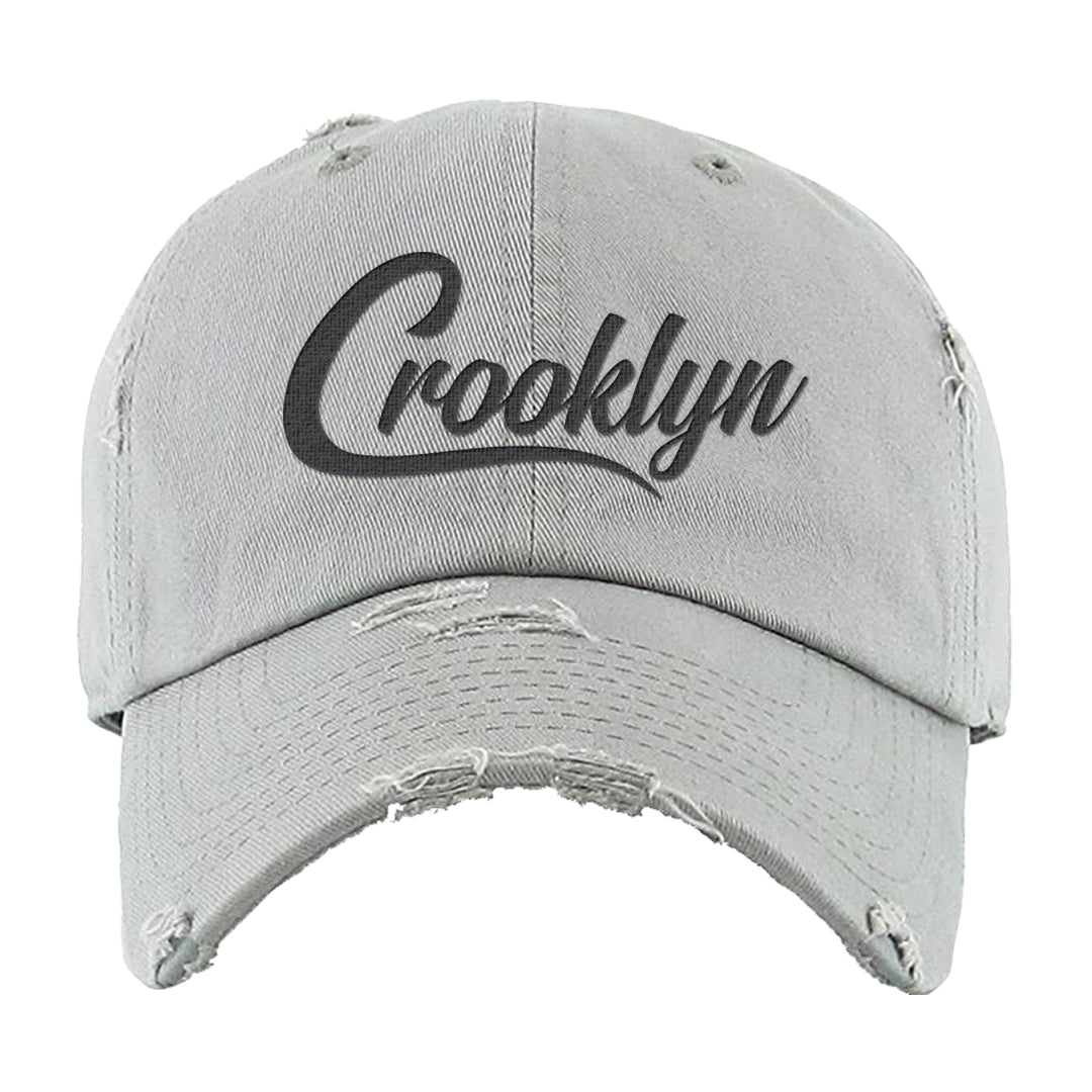 Cool Grey 2s Distressed Dad Hat | Crooklyn, Light Gray
