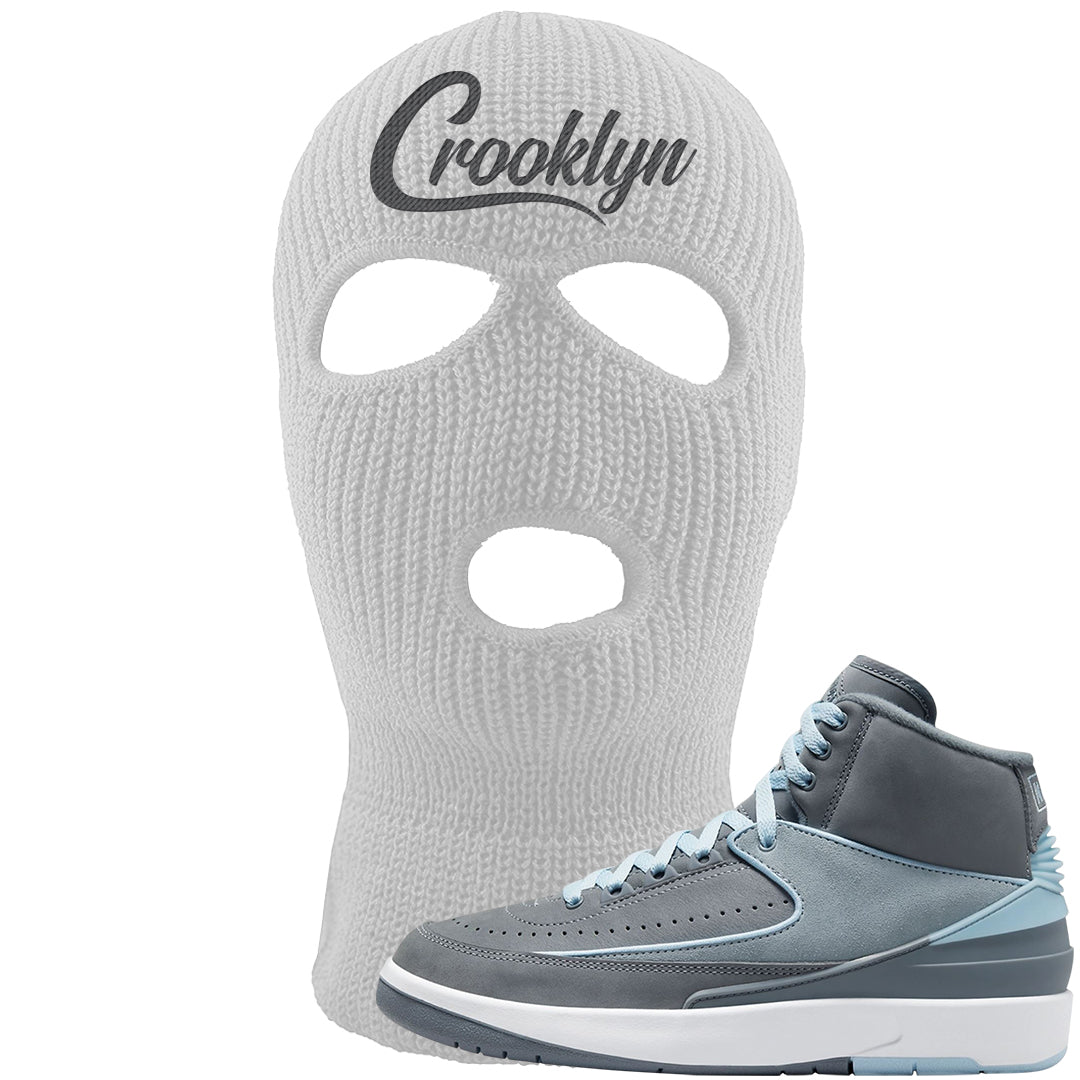 Cool Grey 2s Ski Mask | Crooklyn, White