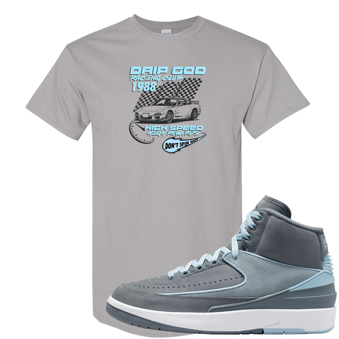 Cool Grey 2s T Shirt | Drip God Racing Club, Gravel