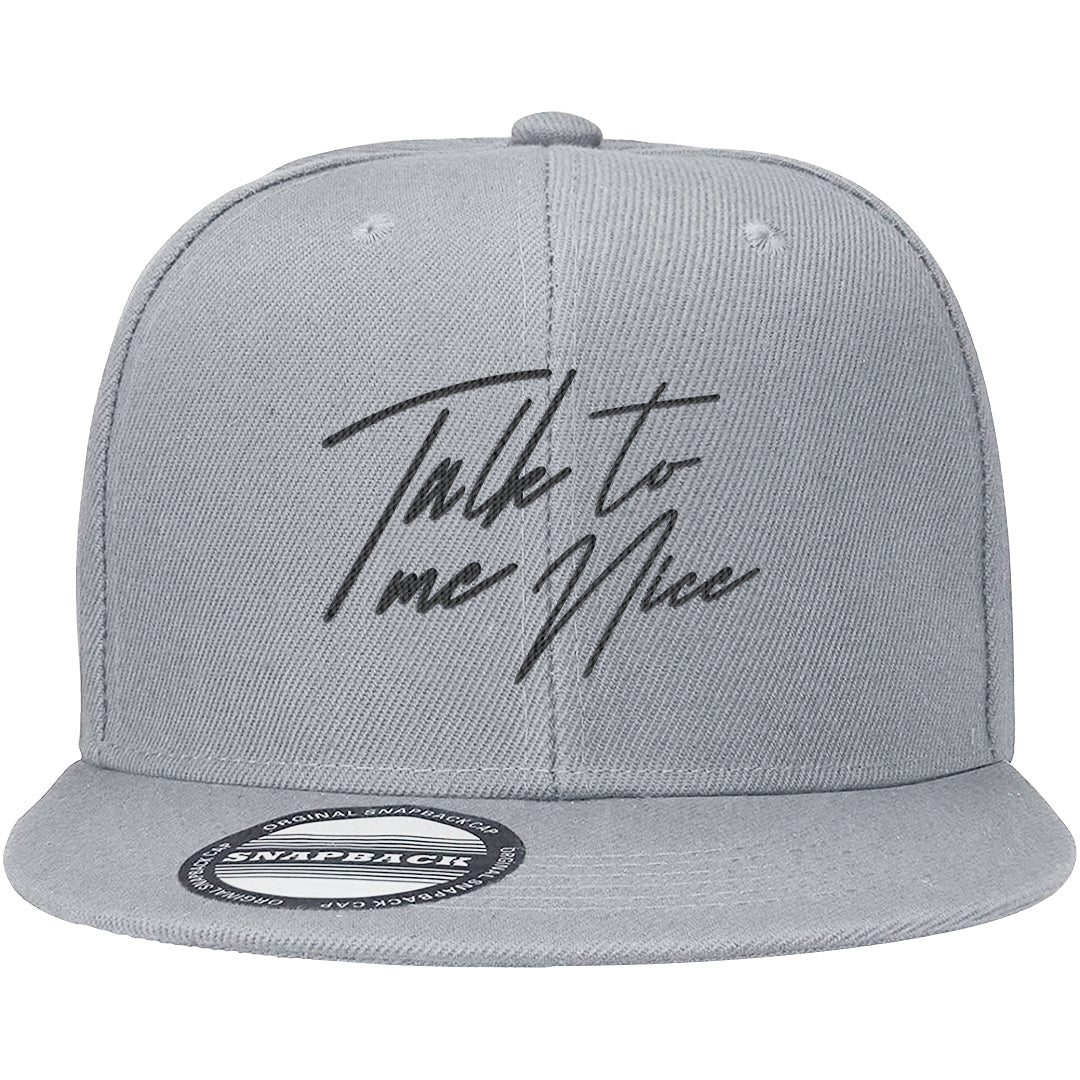 Cool Grey 2s Snapback Hat | Talk To Me Nice, Light Gray
