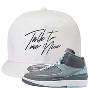 Cool Grey 2s Snapback Hat | Talk To Me Nice, White