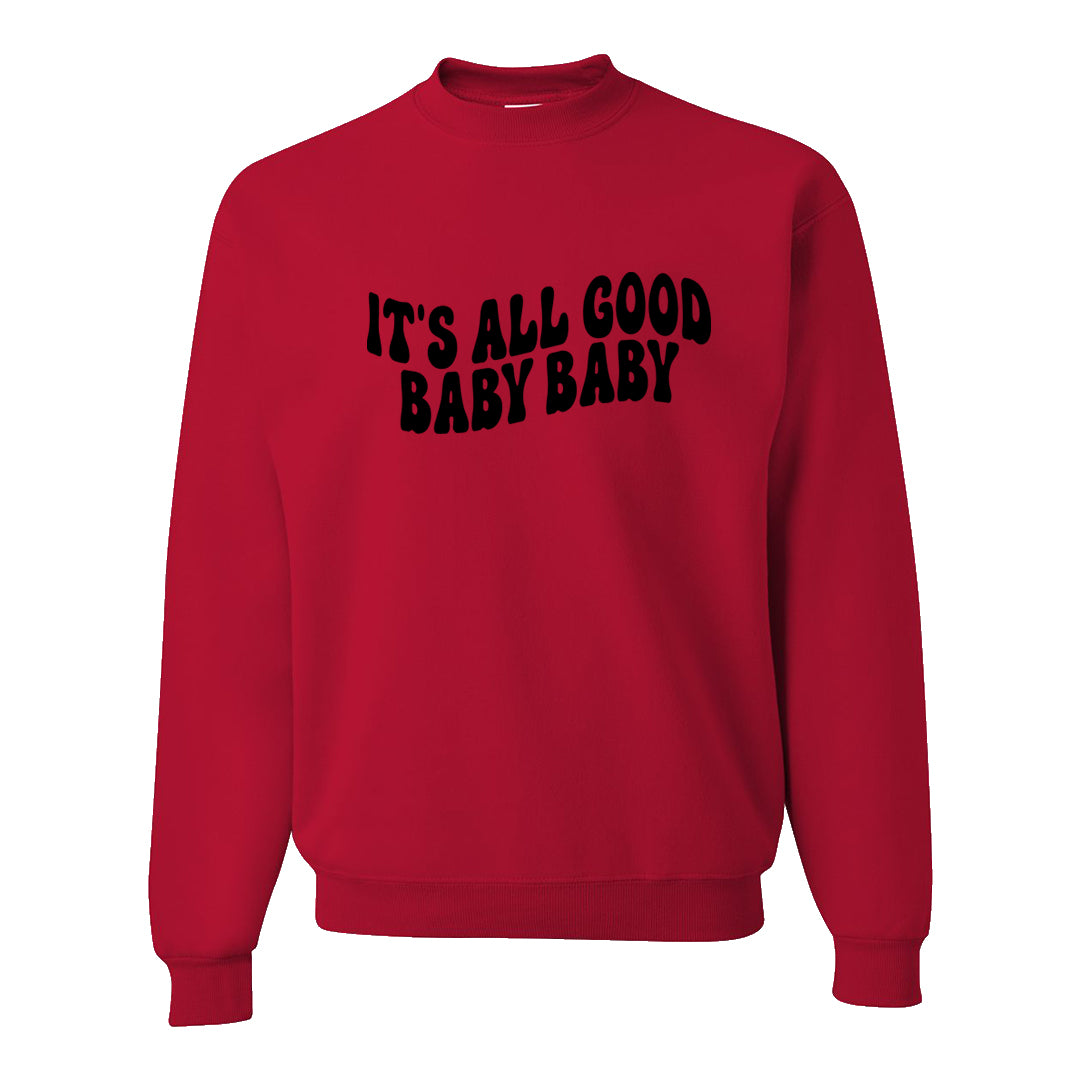 Italy Low 2s Crewneck Sweatshirt | All Good Baby, Red