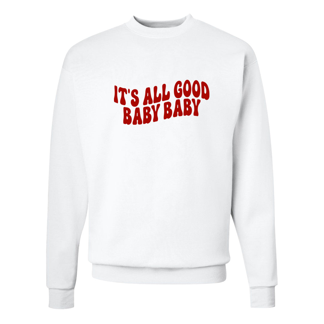 Italy Low 2s Crewneck Sweatshirt | All Good Baby, White