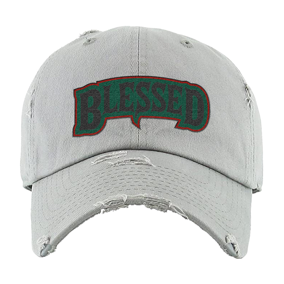 Italy Low 2s Distressed Dad Hat | Blessed Arch, Light Gray