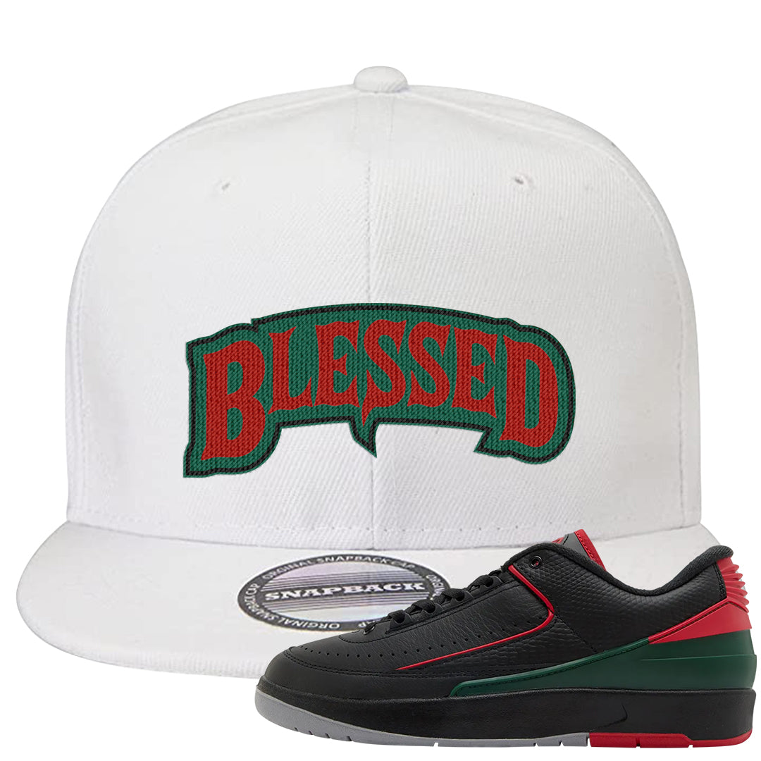 Italy Low 2s Snapback Hat | Blessed Arch, White