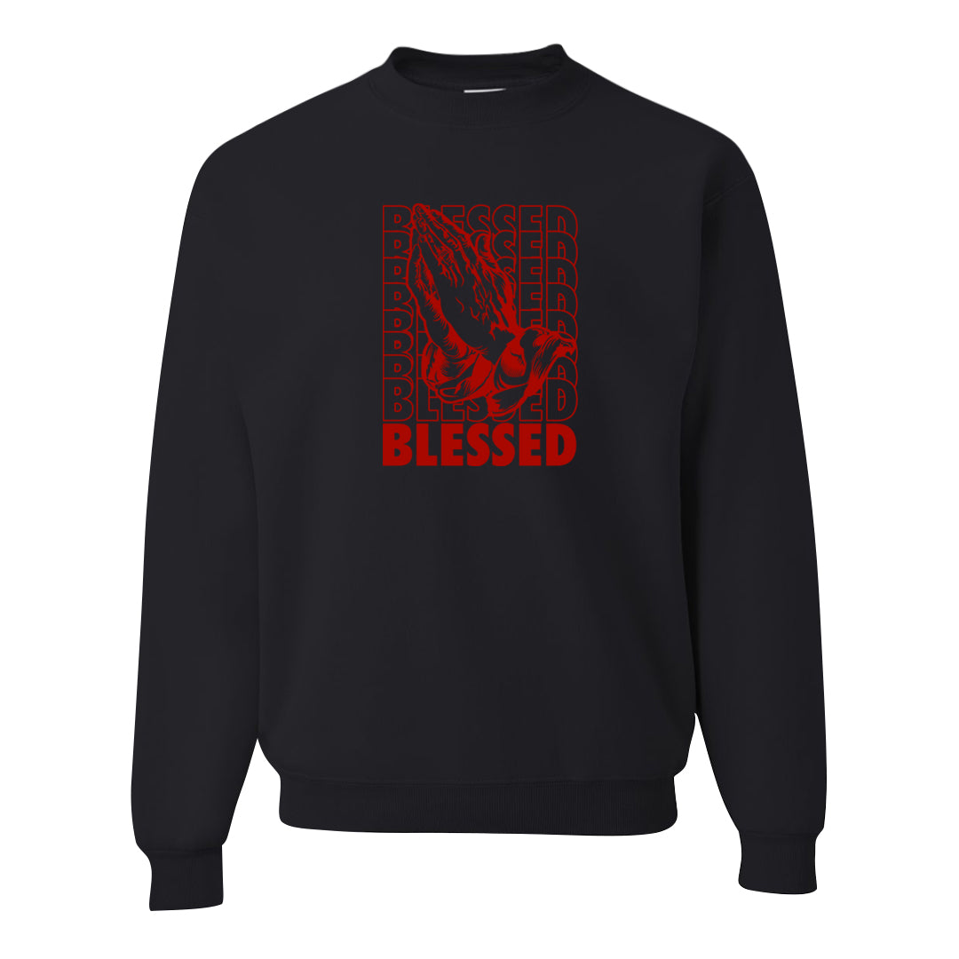 Italy Low 2s Crewneck Sweatshirt | Blessed Praying Hands, Black
