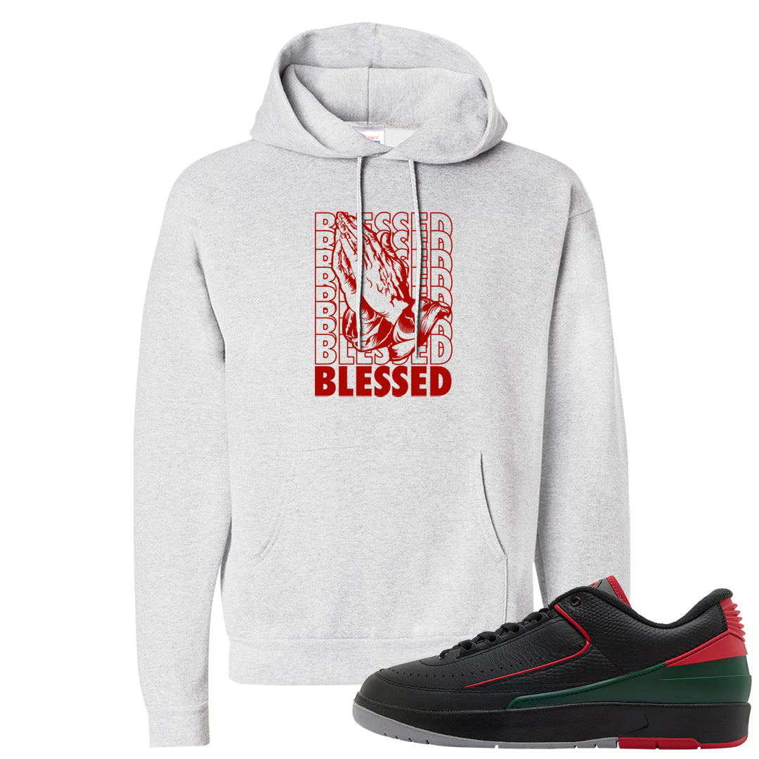 Italy Low 2s Hoodie | Blessed Praying Hands, Ash